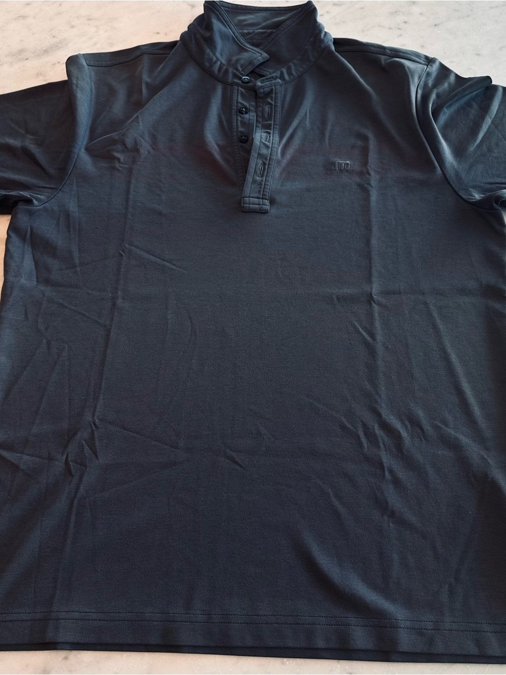 Travis Mathew Navy Henley Polo